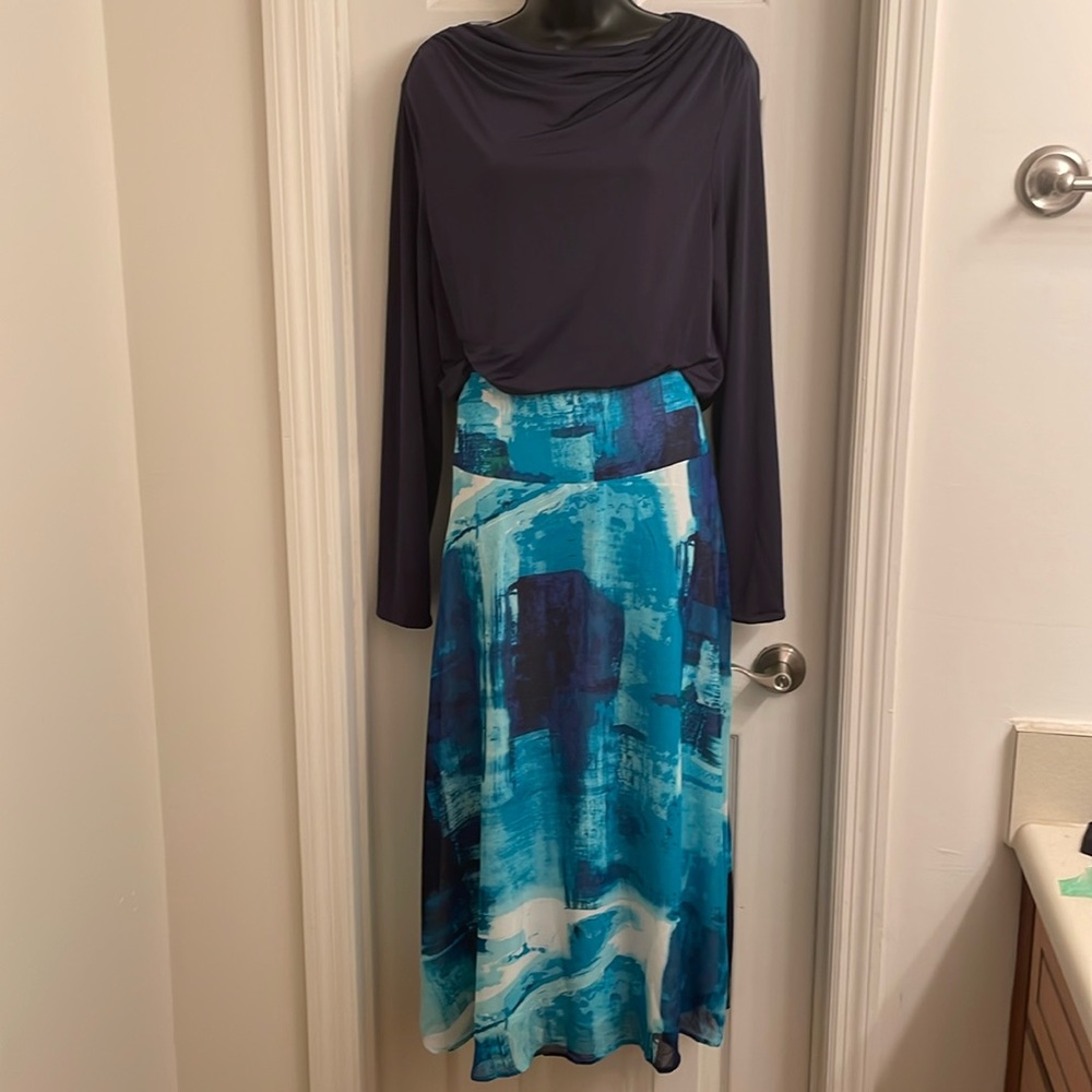 Nuritz High Waisted Ocean Skirt Sz L